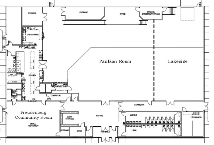 Floor Plan for the Prairie Event Center in MN